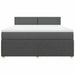 Pat box spring cu saltea, gri închis, 180x200 cm, textil - WALTI WALTI