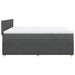 Pat box spring cu saltea, gri închis, 180x200 cm, textil - WALTI WALTI