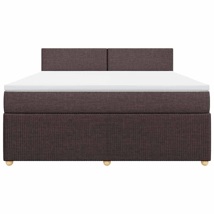 Pat continental cu saltea maro închis 180x200cm material textil - WALTI WALTI