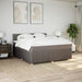 Pat continental cu saltea, gri taupe, 180x200 cm, textil - WALTI WALTI