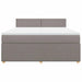 Pat continental cu saltea, gri taupe, 180x200 cm, textil - WALTI WALTI