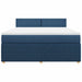 Pat box spring cu saltea, albastru, 180x200 cm, material textil - WALTI WALTI