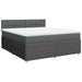Pat box spring cu saltea, gri închis, 180x200 cm, textil - WALTI WALTI