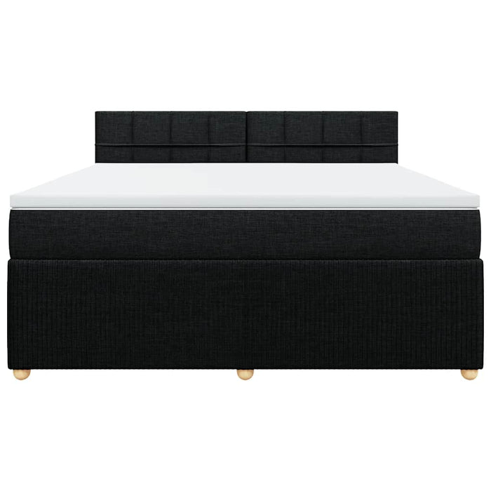 Pat box spring cu saltea, negru, 180x200 cm, catifea - WALTI WALTI