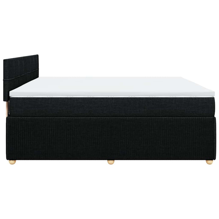 Pat box spring cu saltea, negru, 180x200 cm, catifea - WALTI WALTI