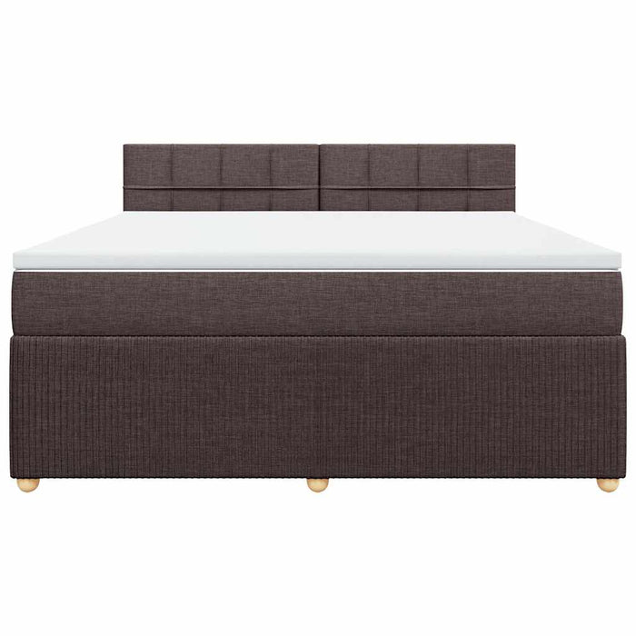 Pat continental cu saltea maro închis 180x200cm material textil - WALTI WALTI