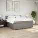 Pat continental cu saltea, gri taupe, 180x200 cm, textil - WALTI WALTI