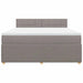Pat continental cu saltea, gri taupe, 180x200 cm, textil - WALTI WALTI