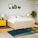 Pat continental cu saltea, crem, 180x200 cm, textil - WALTI WALTI