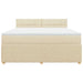 Pat continental cu saltea, crem, 180x200 cm, textil - WALTI WALTI