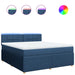 Pat box spring cu saltea, albastru, 180x200 cm, material textil - WALTI WALTI