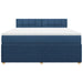 Pat box spring cu saltea, albastru, 180x200 cm, material textil - WALTI WALTI