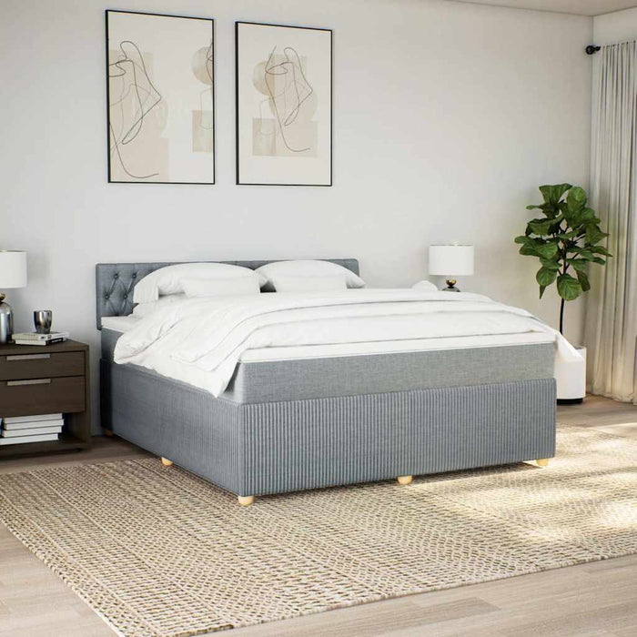 Pat continental, gri deschis, 180x200 cm, material textil - WALTI WALTI