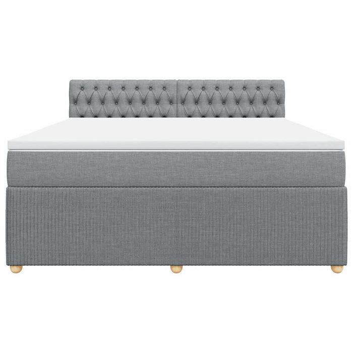Pat continental, gri deschis, 180x200 cm, material textil - WALTI WALTI