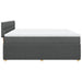Pat box spring cu saltea, gri închis, 180x200 cm, textil - WALTI WALTI