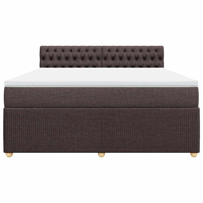 Pat continental cu saltea maro închis 180x200cm material textil - WALTI WALTI