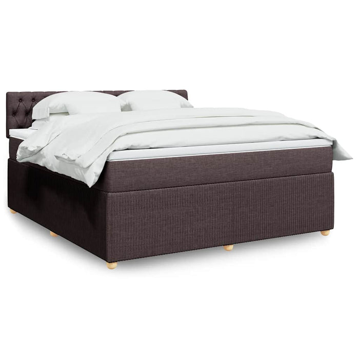 Pat continental cu saltea maro închis 180x200cm material textil - WALTI WALTI