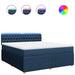 Pat box spring cu saltea, albastru, 180x200 cm, material textil - WALTI WALTI