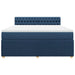 Pat box spring cu saltea, albastru, 180x200 cm, material textil - WALTI WALTI