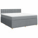 Pat continental, gri deschis, 180x200 cm, material textil - WALTI WALTI