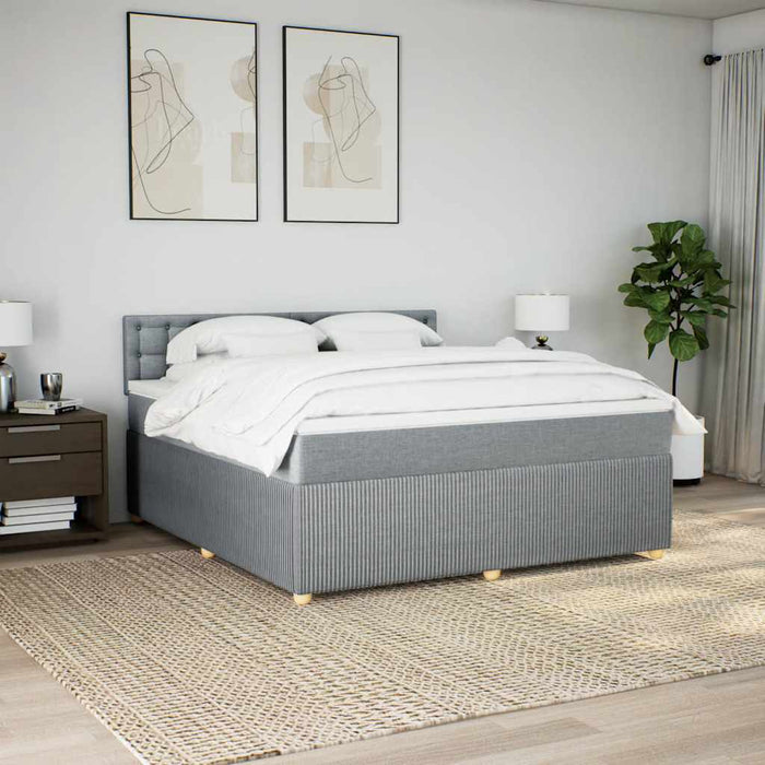 Pat continental, gri deschis, 180x200 cm, material textil - WALTI WALTI