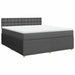 Pat box spring cu saltea, gri închis, 180x200 cm, textil - WALTI WALTI