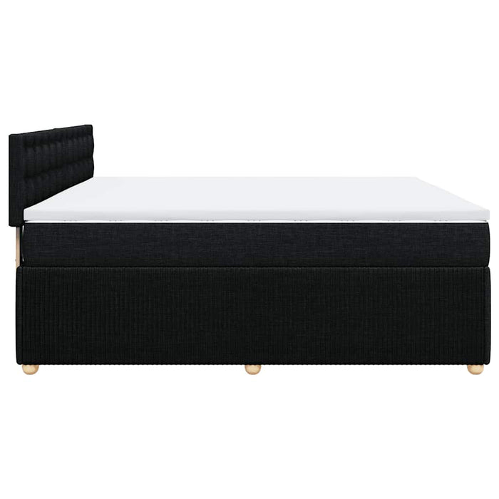 Pat box spring cu saltea, negru, 180x200 cm, catifea - WALTI WALTI