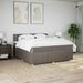 Pat continental cu saltea, gri taupe, 180x200 cm, textil - WALTI WALTI