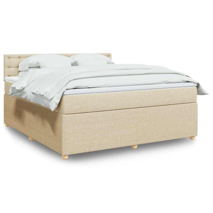 Pat continental cu saltea, crem, 180x200 cm, textil - WALTI WALTI
