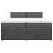Pat box spring cu saltea, gri închis, 200x200 cm, textil - WALTI WALTI