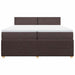 Pat box spring cu saltea, maro închis, 200x200 cm, textil - WALTI WALTI
