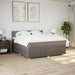 Pat box spring cu saltea, gri taupe, 200x200 cm, textil - WALTI WALTI