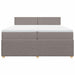 Pat box spring cu saltea, gri taupe, 200x200 cm, textil - WALTI WALTI
