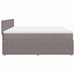 Pat box spring cu saltea, gri taupe, 200x200 cm, textil - WALTI WALTI