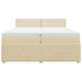 Pat box spring cu saltea, crem, 200x200 cm, textil - WALTI WALTI