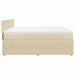Pat box spring cu saltea, crem, 200x200 cm, textil - WALTI WALTI