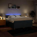 Pat box spring cu saltea, albastru, 200x200 cm, textil - WALTI WALTI