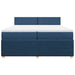 Pat box spring cu saltea, albastru, 200x200 cm, textil - WALTI WALTI