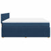 Pat box spring cu saltea, albastru, 200x200 cm, textil - WALTI WALTI
