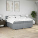 Pat box spring cu saltea, gri deschis, 200x200 cm, textil - WALTI WALTI