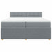 Pat box spring cu saltea, gri deschis, 200x200 cm, textil - WALTI WALTI