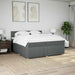 Pat box spring cu saltea, gri închis, 200x200 cm, textil - WALTI WALTI