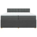 Pat box spring cu saltea, gri închis, 200x200 cm, textil - WALTI WALTI