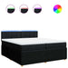 Pat box spring cu saltea, negru, 200x200 cm, textil - WALTI WALTI