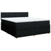 Pat box spring cu saltea, negru, 200x200 cm, textil - WALTI WALTI