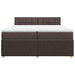 Pat box spring cu saltea, maro închis, 200x200 cm, textil - WALTI WALTI
