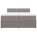 Pat box spring cu saltea, gri taupe, 200x200 cm, textil - WALTI WALTI