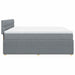 Pat box spring cu saltea, gri deschis, 200x200 cm, textil - WALTI WALTI