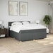 Pat box spring cu saltea, gri închis, 200x200 cm, textil - WALTI WALTI