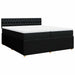 Pat box spring cu saltea, negru, 200x200 cm, textil - WALTI WALTI